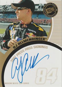 2007 Press Pass - Signings Gold #NNO A.J. Allmendinger Front