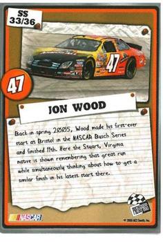2007 Press Pass - Snapshots #SS 33 Jon Wood Back