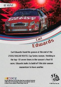 2007 Press Pass Eclipse - Ecliptic #EC 12 Carl Edwards Back