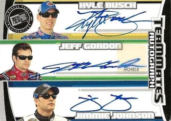 2007 Press Pass Eclipse - Teammates Autographs #7 Kyle Busch / Jeff Gordon / Jimmie Johnson Front
