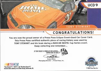 2007 Press Pass Eclipse - Under Cover Drivers NASCAR #UCD 9 Tony Stewart Back
