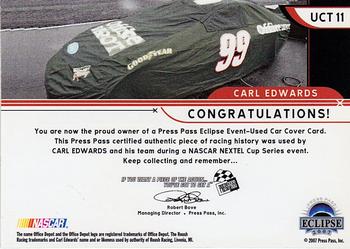 2007 Press Pass Eclipse - Under Cover Teams #UCT 11 Carl Edwards Back