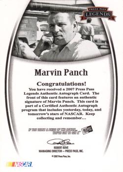 2007 Press Pass Legends - Autographs Inscriptions Blue #NNO Marvin Panch Back