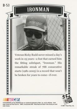 2007 Press Pass Legends - Blue #B-53 Ricky Rudd Back