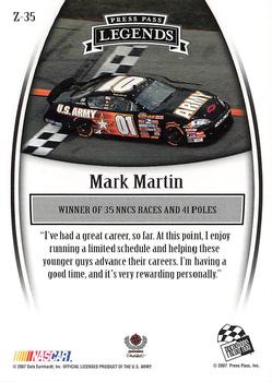 2007 Press Pass Legends - Bronze #Z-35 Mark Martin Back