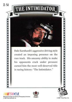 2007 Press Pass Legends - Bronze #Z-51 Dale Earnhardt Back