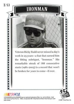 2007 Press Pass Legends - Bronze #Z-53 Ricky Rudd Back