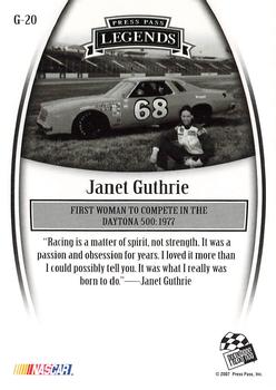 2007 Press Pass Legends - Gold #G-20 Janet Guthrie Back
