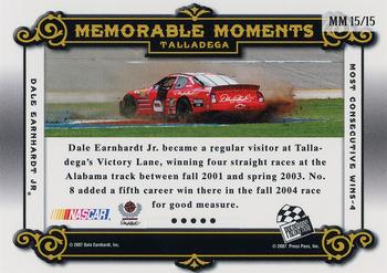 2007 Press Pass Legends - Memorable Moments Gold #MM 15 Dale Earnhardt Jr. Back