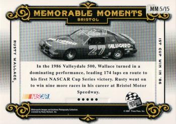 2007 Press Pass Legends - Memorable Moments Silver #MM 5 Rusty Wallace Back