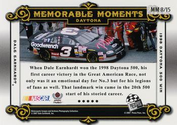 2007 Press Pass Legends - Memorable Moments Silver #MM 8 Dale Earnhardt Back