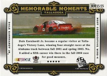 2007 Press Pass Legends - Memorable Moments Silver #MM 15 Dale Earnhardt Jr. Back