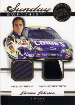 2007 Press Pass Legends - Sunday Swatches Gold #SS JJ Jimmie Johnson Front