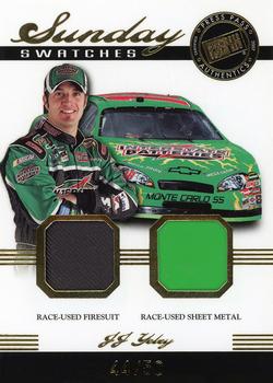 2007 Press Pass Legends - Sunday Swatches Gold #SS JY J.J. Yeley Front