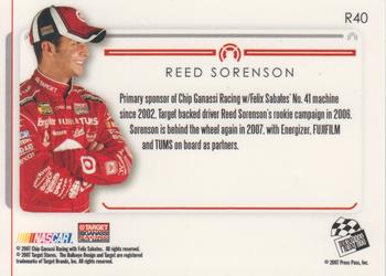2007 Press Pass Premium - Red #R40 Reed Sorenson's Car Back