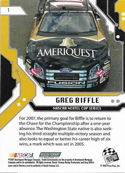 2007 Press Pass Stealth - Retail #1 Greg Biffle Back