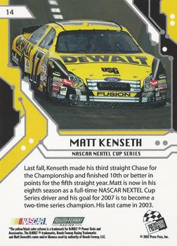 2007 Press Pass Stealth - Retail #14 Matt Kenseth Back