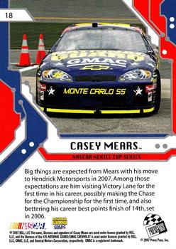 2007 Press Pass Stealth - Retail #18 Casey Mears Back