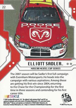 2007 Press Pass Stealth - Retail #22 Elliott Sadler Back