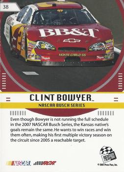 2007 Press Pass Stealth - Retail #38 Clint Bowyer Back