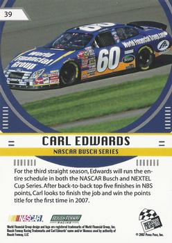 2007 Press Pass Stealth - Retail #39 Carl Edwards Back