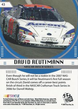 2007 Press Pass Stealth - Retail #43 David Reutimann Back