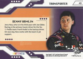 2007 Press Pass Stealth - Retail #49 Denny Hamlin's Rig Back