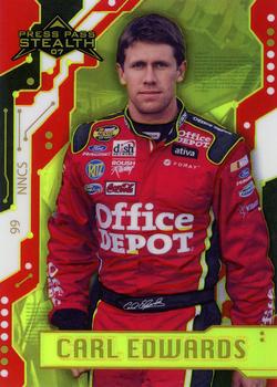 2007 Press Pass Stealth - Chrome Exclusives #X7 Carl Edwards Front