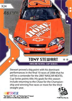 2007 Press Pass Stealth - Chrome Exclusives #X24 Tony Stewart Back