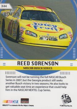 2007 Press Pass Stealth - Chrome Exclusives #X44 Reed Sorenson Back