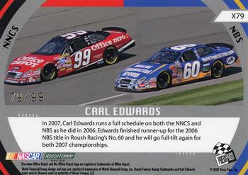 2007 Press Pass Stealth - Chrome Exclusives #X79 Carl Edwards Back