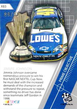 2007 Press Pass Stealth - Chrome Exclusives #X83 Jimmie Johnson Back