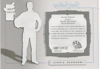 2007 Press Pass VIP - Gear Gallery Transparent #GGT 10 Jimmie Johnson Back