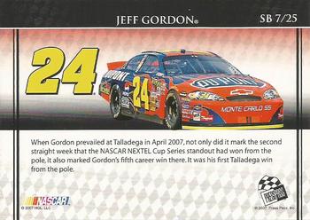 2007 Press Pass VIP - Sunday Best #SB 7 Jeff Gordon Back