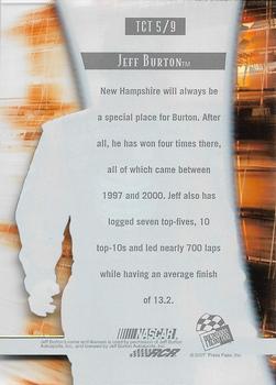 2007 Press Pass VIP - Trophy Club Transparent #TCT 5 Jeff Burton Back