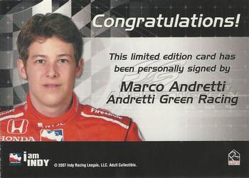 2007 Rittenhouse IRL - Autographs #NNO Marco Andretti Back