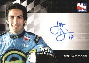 2007 Rittenhouse IRL - Autographs #NNO Jeff Simmons Front