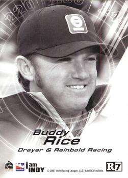 2007 Rittenhouse IRL - Shades of Victory #R7 Buddy Rice Back