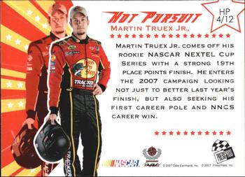 2007 Traks - Hot Pursuit #HP 4 Martin Truex Jr. Back