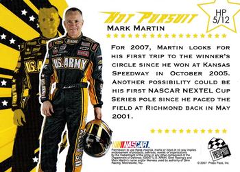 2007 Traks - Hot Pursuit #HP 5 Mark Martin Back