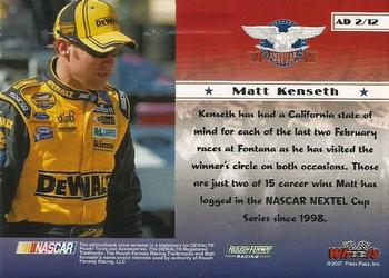 2007 Wheels American Thunder - American Dream #AD 2 Matt Kenseth Back