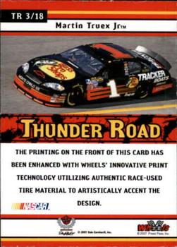 2007 Wheels American Thunder - Thunder Road #TR 3 Martin Truex Jr. Back