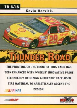 2007 Wheels American Thunder - Thunder Road #TR 8 Kevin Harvick Back