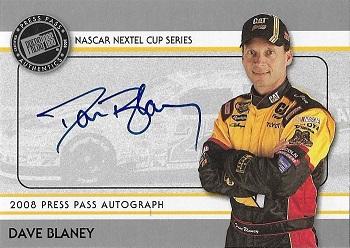2008 Press Pass - Autographs #NNO Dave Blaney Front