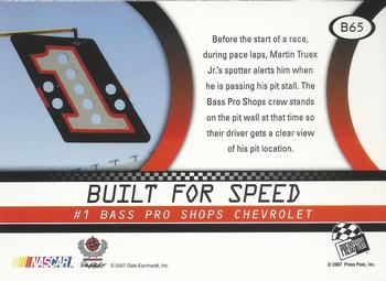 2008 Press Pass - Blue #B65 Martin Truex Jr.'s Car Back