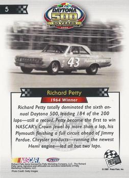 2008 Press Pass - Daytona 500 50th Anniversary #5 Richard Petty '64 Back