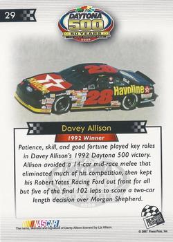 2008 Press Pass - Daytona 500 50th Anniversary #29 Davey Allison '92 Back