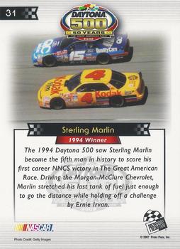 2008 Press Pass - Daytona 500 50th Anniversary #31 Sterling Marlin '94 Back