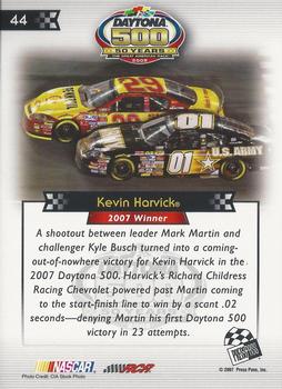 2008 Press Pass - Daytona 500 50th Anniversary #44 Kevin Harvick '07 Back