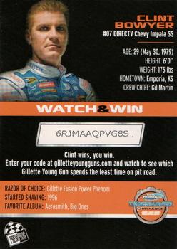 2008 Press Pass Gillette Young Guns #NNO Clint Bowyer Back